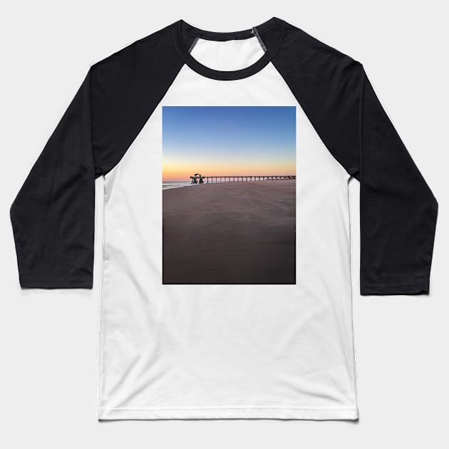 Tybee Island Pier in the Morning Baseball T-Shirt by Ckauzmann